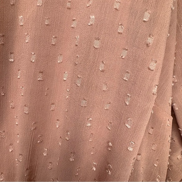 Torrid Blush Clip Dot Tie Babydoll Blouse Size 3x - Picture 8 of 11